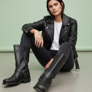 Harley-Davidson Women's El Paso Leather Harness Boots   Size 7  Dark Brown/Black